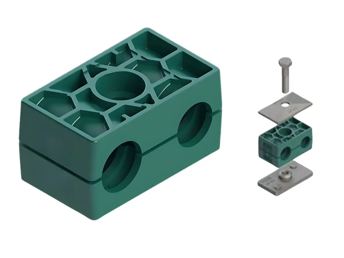 14mm OD Double Clamp Block