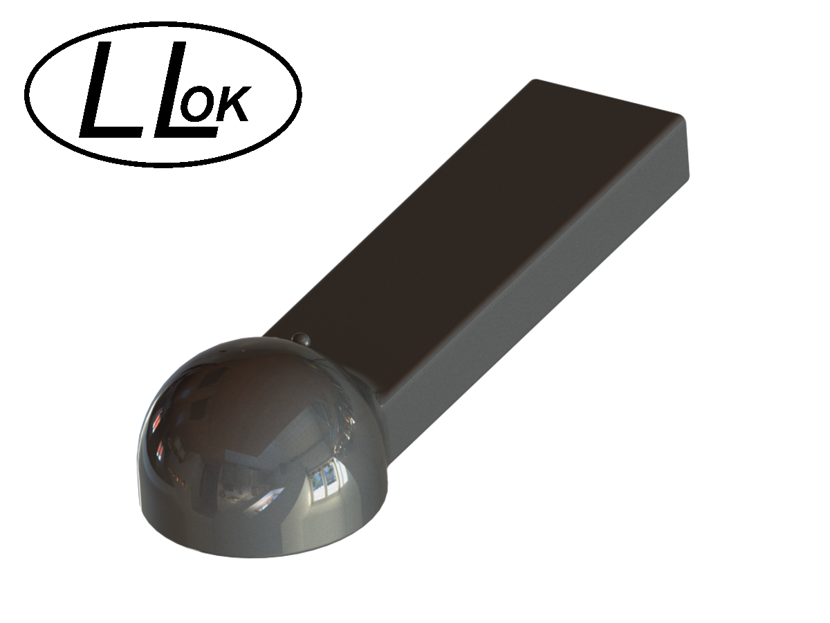 Ø80 L-LOK SPOON HITCH, En16, 40x90x412 (16"), WELD-ON STRAIGHT